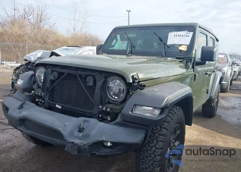 2020 Jeep Wrangler Unlimited Willys 4X4 z USA, uszkodzony, nr VIN 1C4HJXDG0LW287079